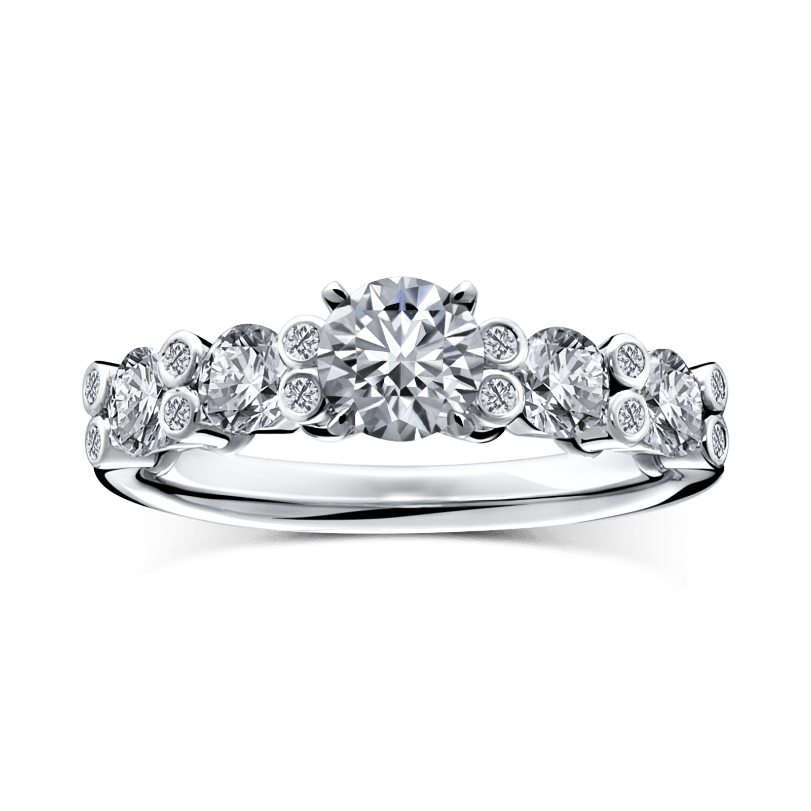 愛らしいデザインリング、ダイヤ入り、専門店より出品です。 婚約指輪】Pt950 ダイヤモンド リング (0.15~0.19ct/G/VS2/EX)＜鑑定書